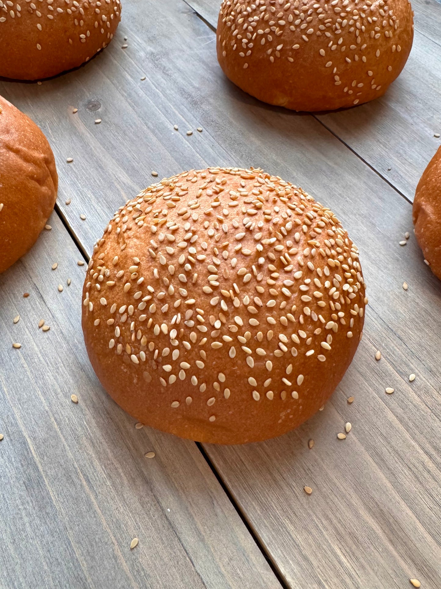 Brioche Seeded Hamburger Buns dozen