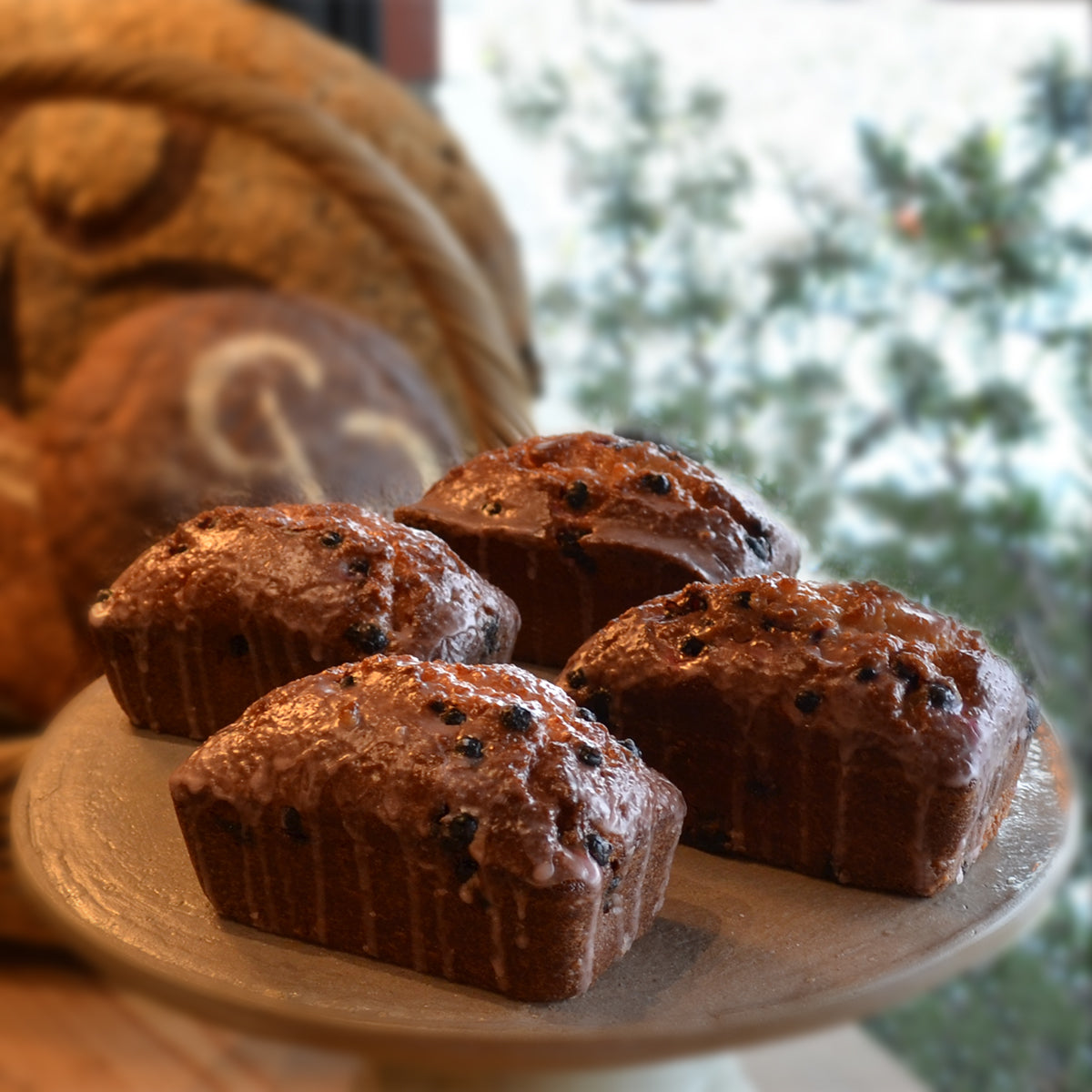 Glazed Lemon-Cassis Teacake