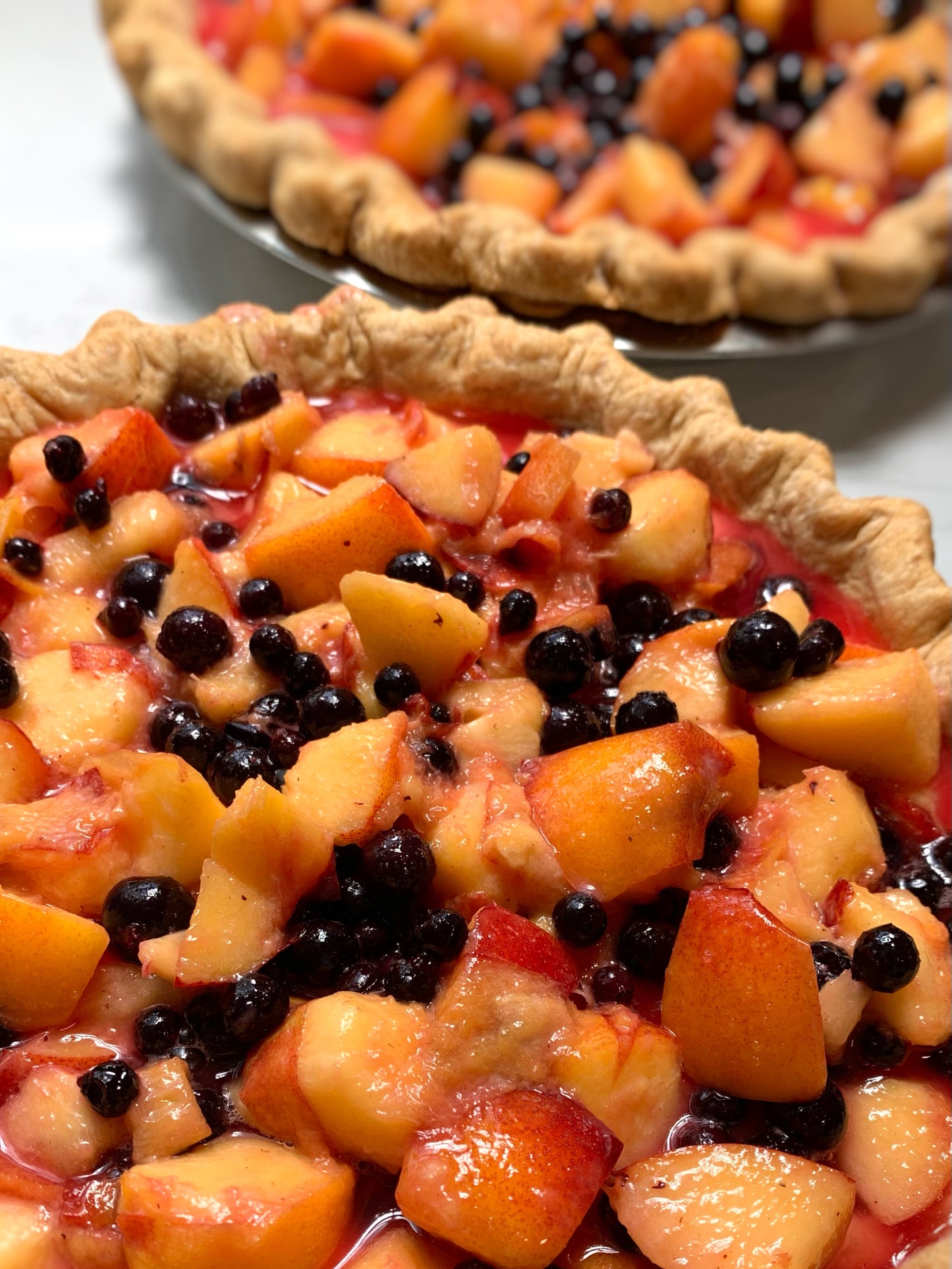 Nectarine-Cassis Pie