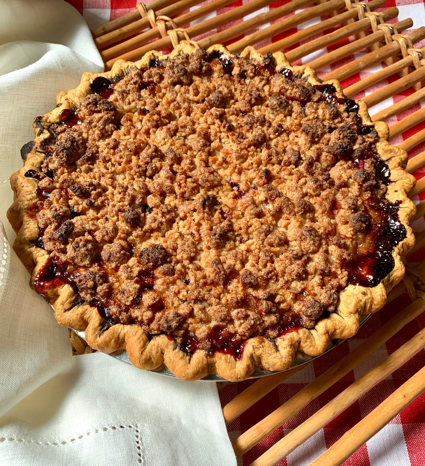 Nectarine-Cassis Pie